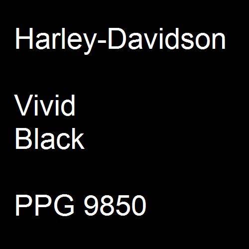 Harley-Davidson, Vivid Black, PPG 9850.